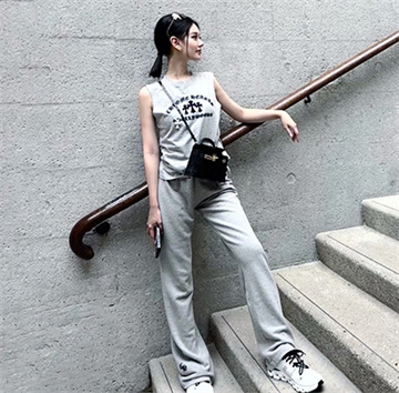 9a+ quality chrome hearts flocked logo tank top & trousers